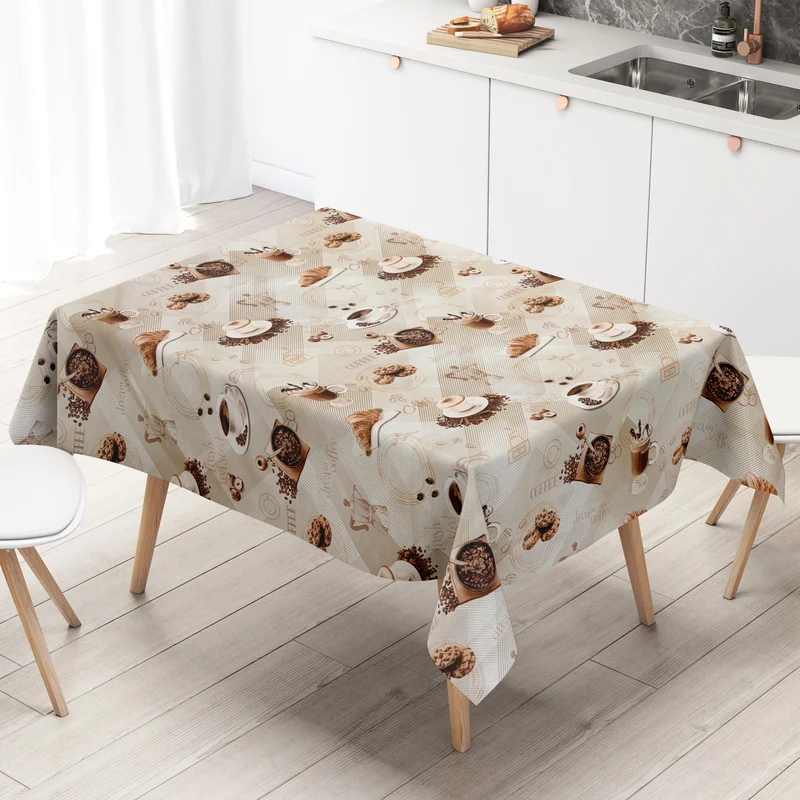 Wachstuch Tischdecke 214A Kaffee Bohnen Kaffeemotiv eckig rund oval