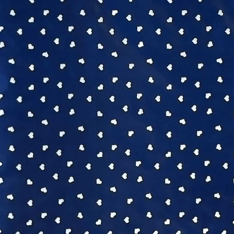 Wachstuch Tischdecke 01118-02 blau Herzen LOVE Liebe eckig rund oval
