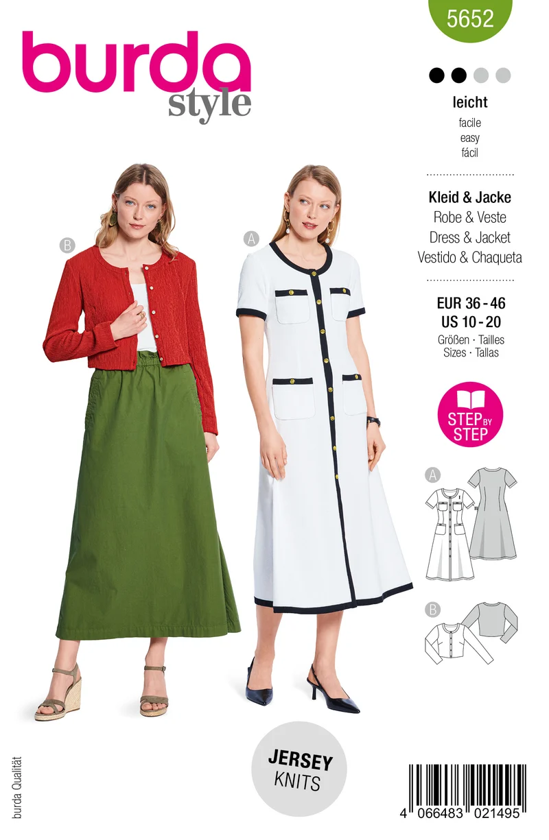 5652 - Kleid & Strickjacke