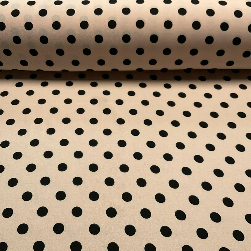 Koshibo Crepe De Chine Polka dot spot Printed Dress fabric 147 cm M1601