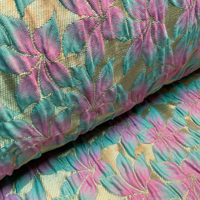 Floral Thick Brocade Wedding Indian Banarsi Fabric 147 cm M1503