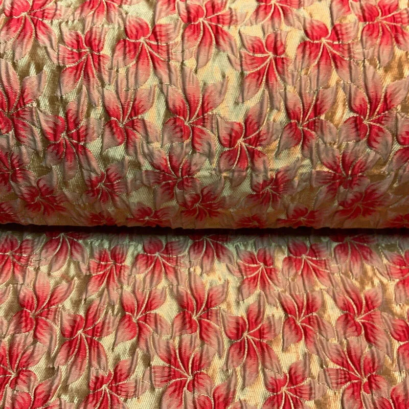 Floral Thick Brocade Wedding Indian Banarsi Fabric 147 cm M1503