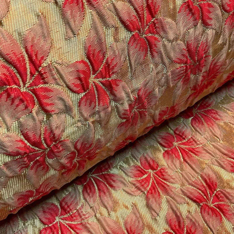 Floral Thick Brocade Wedding Indian Banarsi Fabric 147 cm M1503