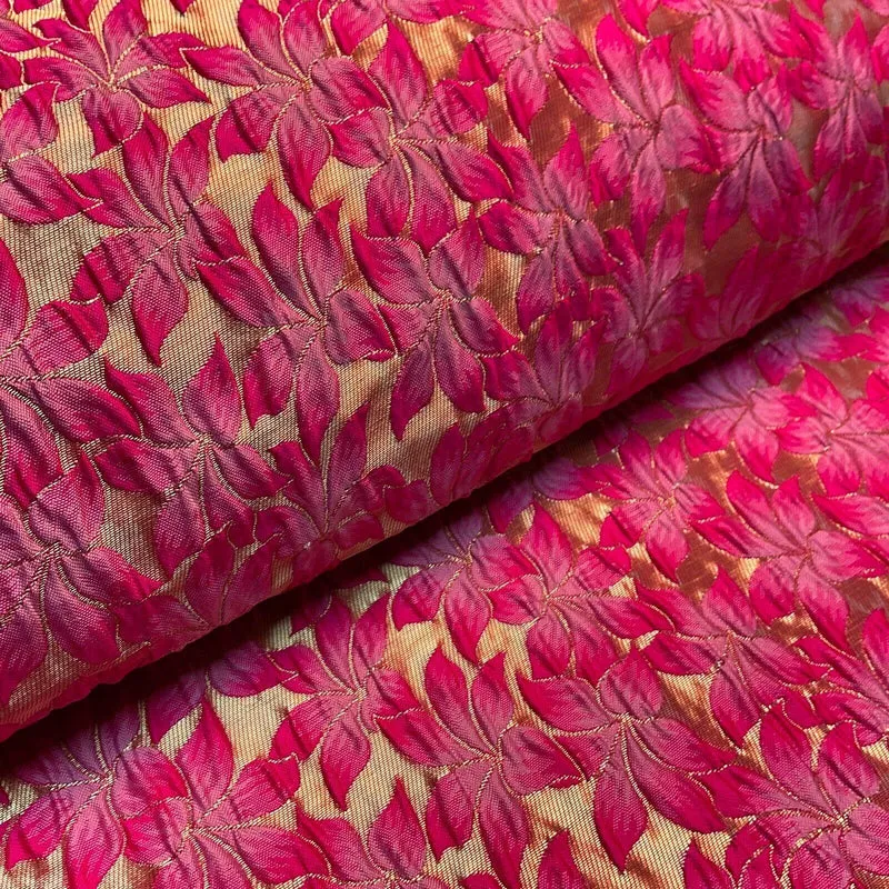 Floral Thick Brocade Wedding Indian Banarsi Fabric 147 cm M1503