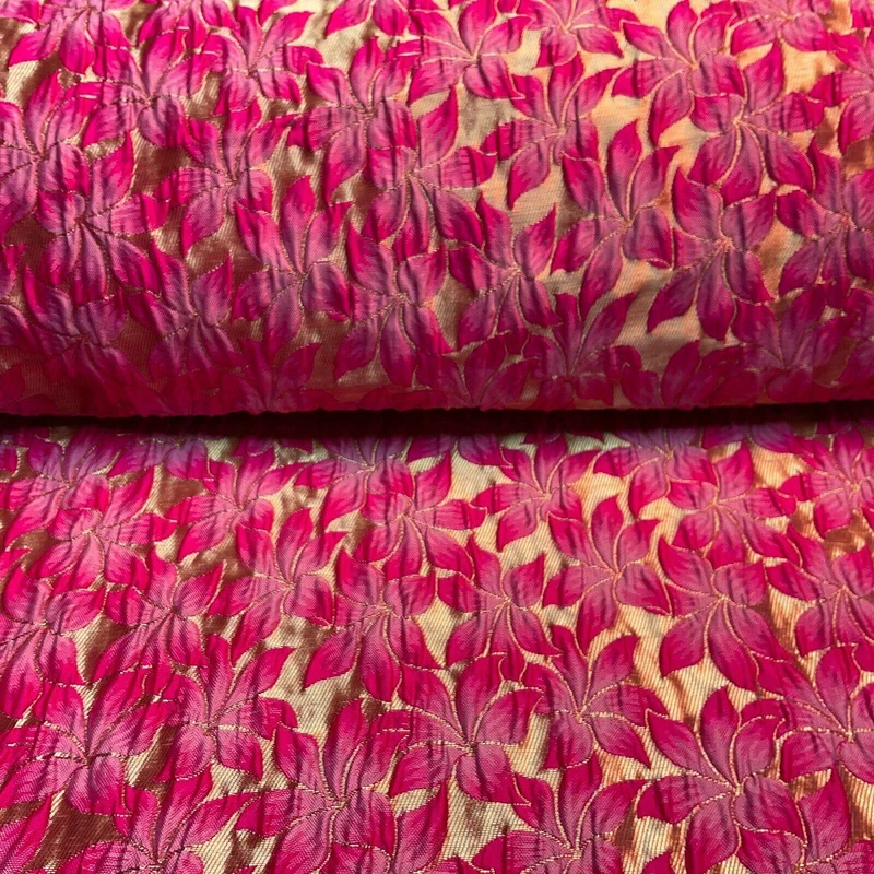 Floral Thick Brocade Wedding Indian Banarsi Fabric 147 cm M1503
