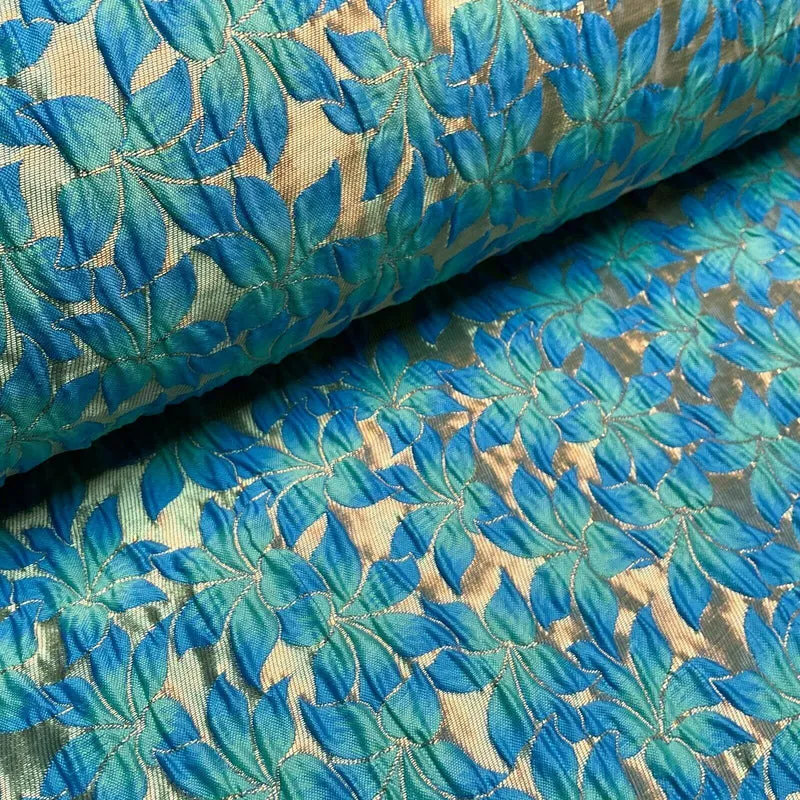Floral Thick Brocade Wedding Indian Banarsi Fabric 147 cm M1503