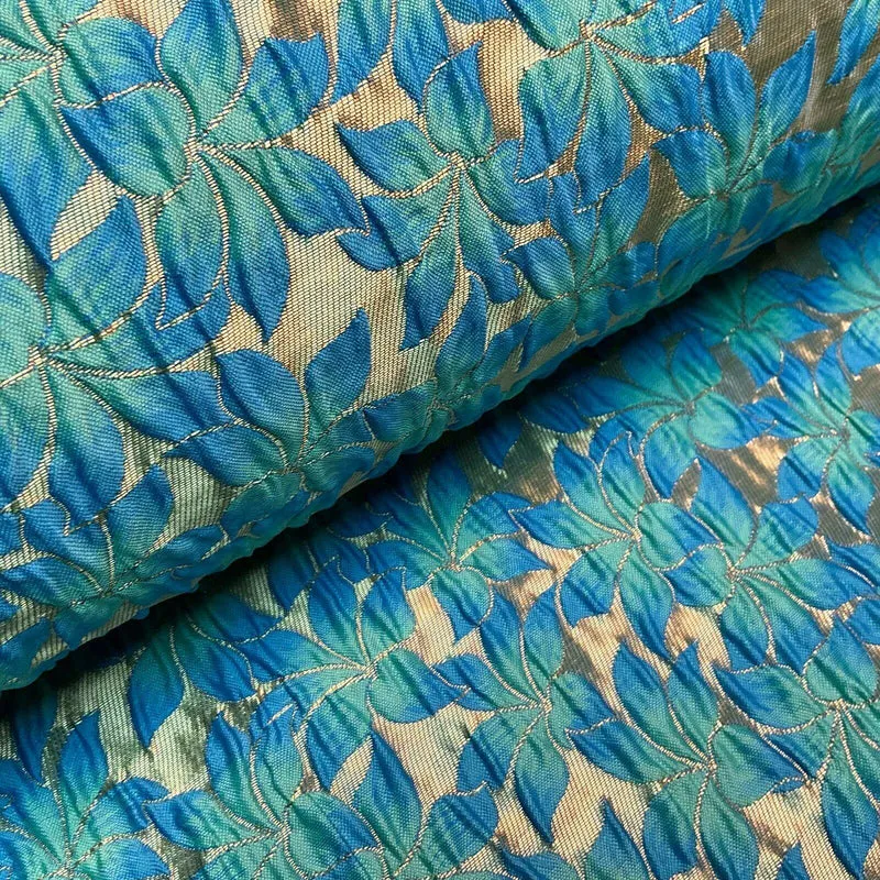 Floral Thick Brocade Wedding Indian Banarsi Fabric 147 cm M1503