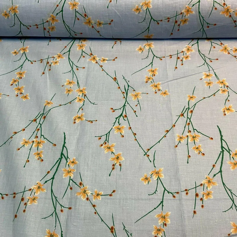 Cotton Lawn Summer Floral dot Printed Dress fabric 111cm wide M1605