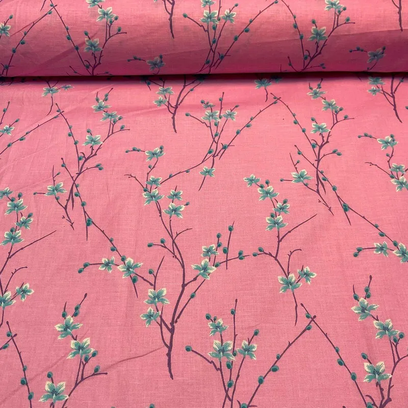 Cotton Lawn Summer Floral dot Printed Dress fabric 111cm wide M1605