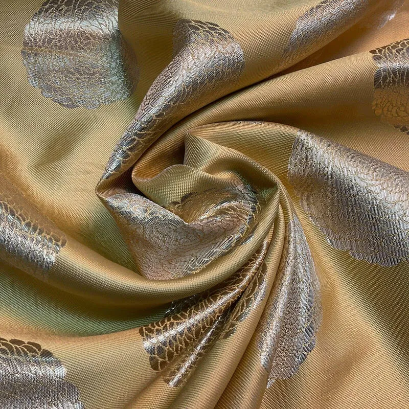 Circle Brocade Wedding Banarsi ideal for Cushion Cover Fabric 147 cm M1596