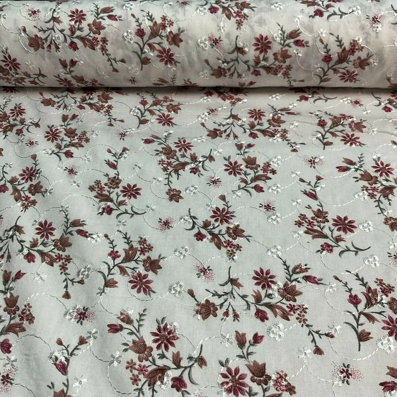 Broderie Anglaise floral Summer Floral Printed Dress fabric 100m wide M1569