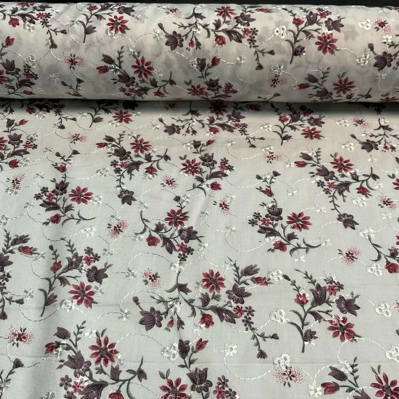 Broderie Anglaise floral Summer Floral Printed Dress fabric 100m wide M1569