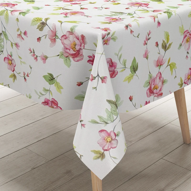 Wachstuch Tischdecke geprägt B4065-01 Rosen Blüten eckig rund oval