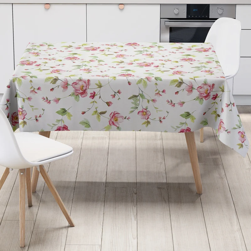 Wachstuch Tischdecke geprägt B4065-01 Rosen Blüten eckig rund oval