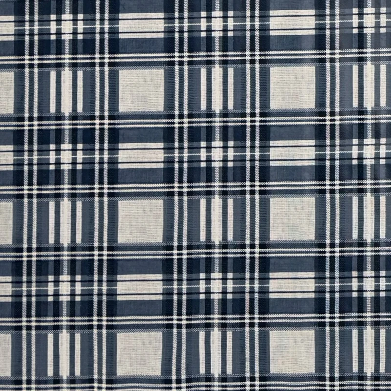 Wachstuch Tischdecke B5073-03 blau kariert Karo Landhaus eckig rund oval