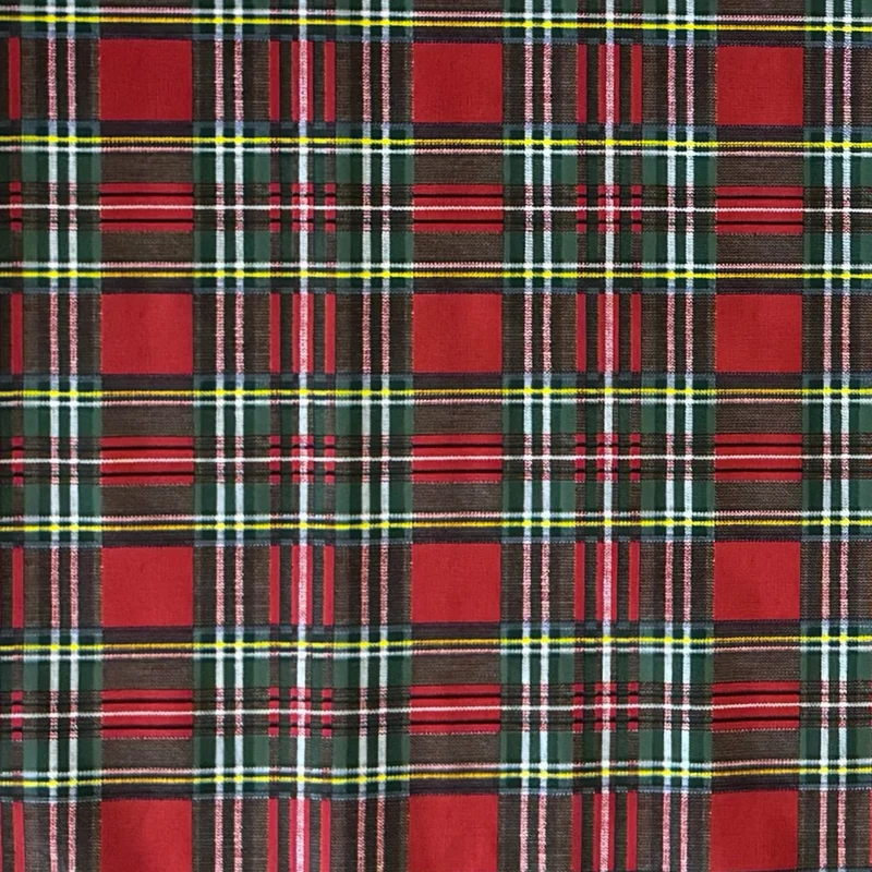 Wachstuch Tischdecke B5073-01 rot grün kariert Karo Landhaus Schottland eckig rund oval