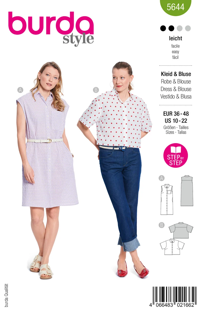 5644 - Kleid & Bluse