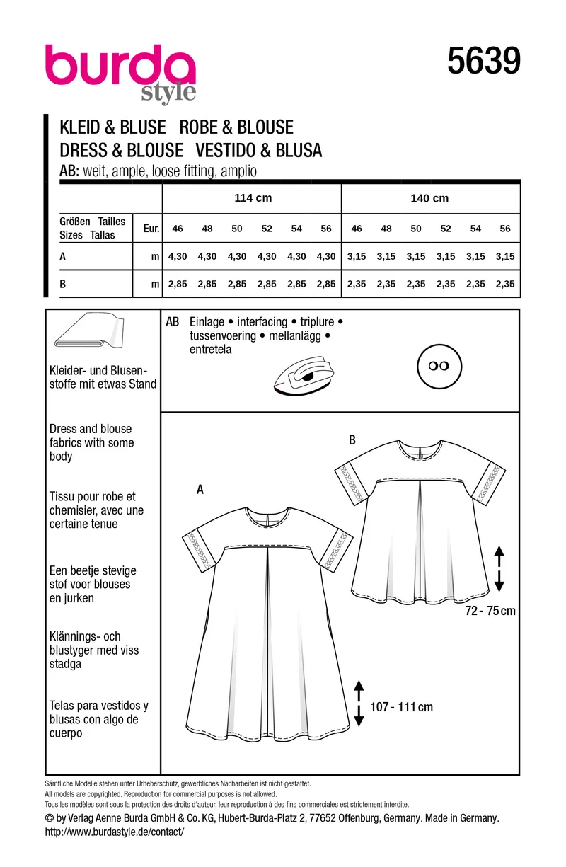 5639 - Kleid & Bluse
