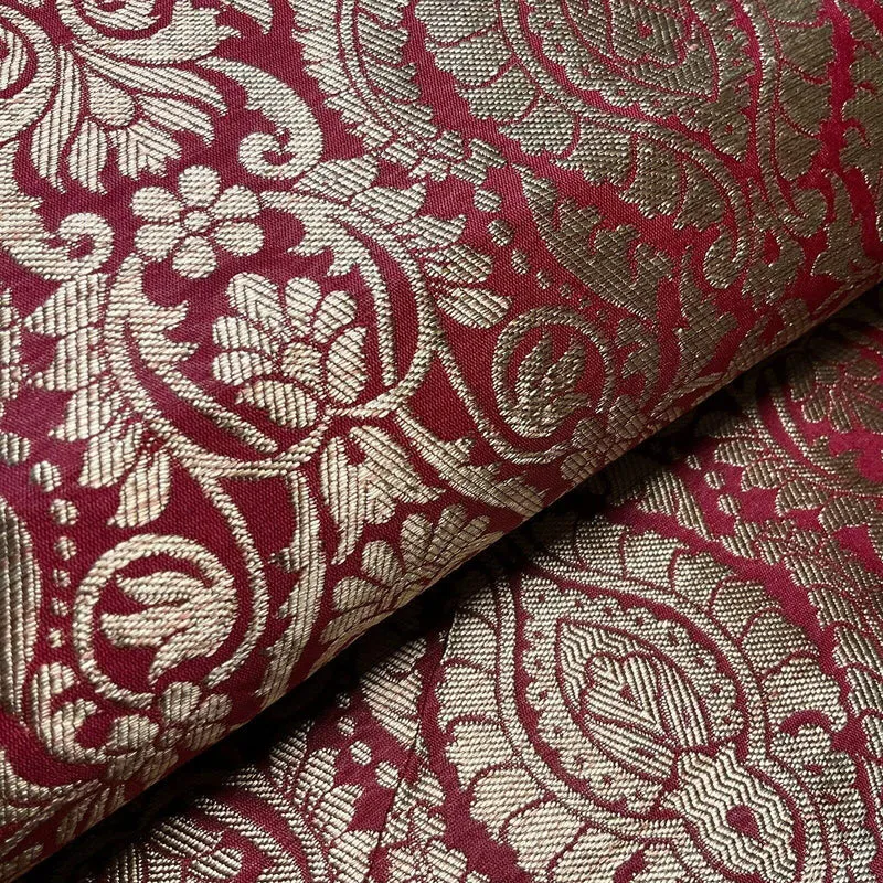 Ornamental Damask Brocade Wedding Banarsi Fabric 147 cm wide M1567