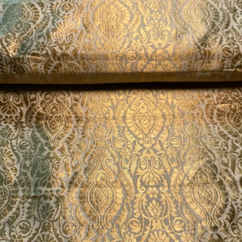 Ornamental Damask Brocade Wedding Banarsi Fabric 147 cm wide M1567