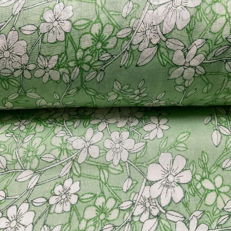 Cotton Voile Pastel Summer Floral Printed Dress fabric 111cm M1594