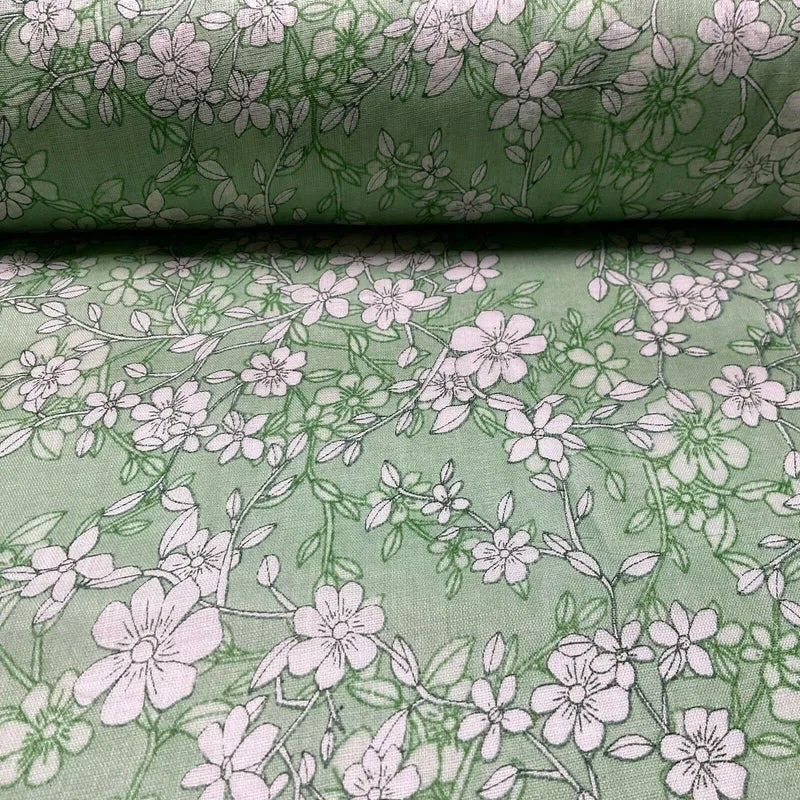 Cotton Voile Pastel Summer Floral Printed Dress fabric 111cm M1594