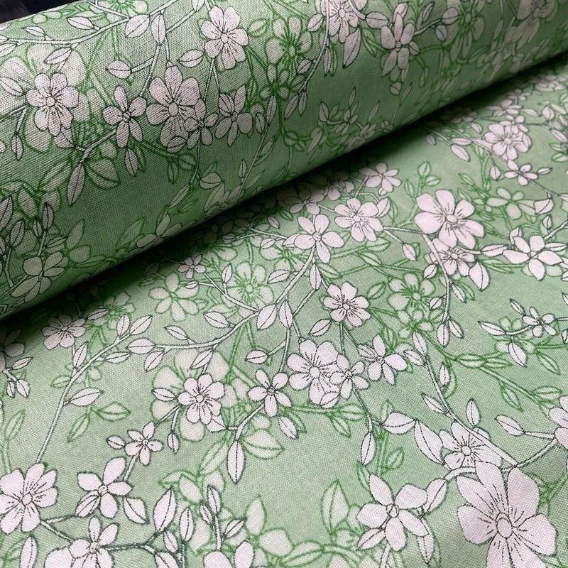 Cotton Voile Pastel Summer Floral Printed Dress fabric 111cm M1594