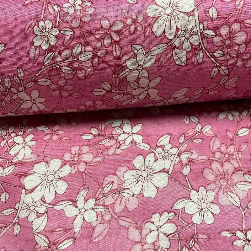 Cotton Voile Pastel Summer Floral Printed Dress fabric 111cm M1594