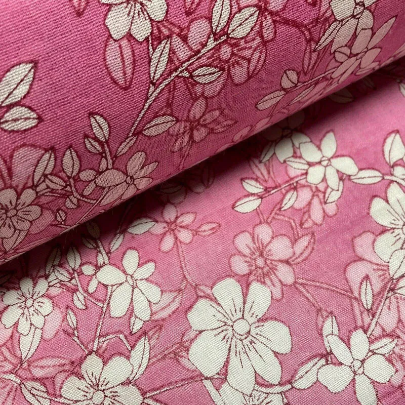 Cotton Voile Pastel Summer Floral Printed Dress fabric 111cm M1594