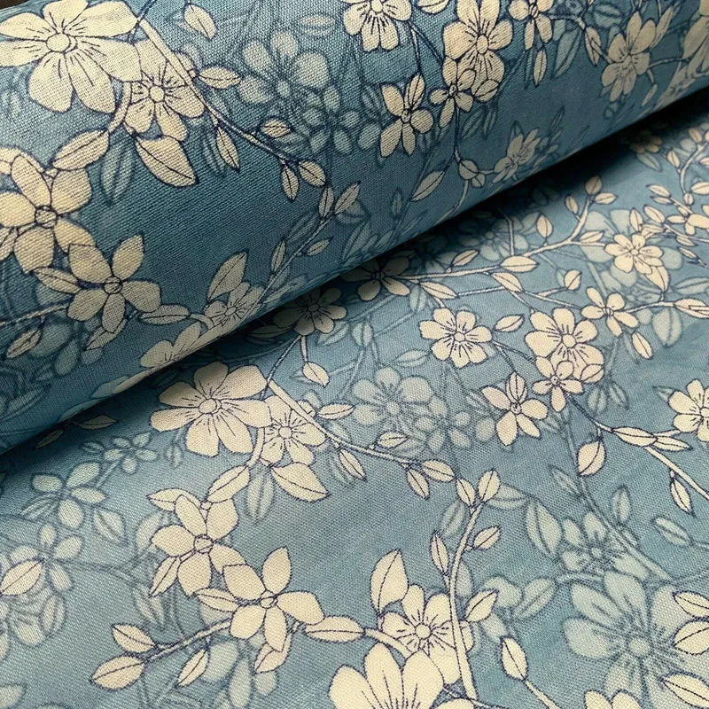 Cotton Voile Pastel Summer Floral Printed Dress fabric 111cm M1594
