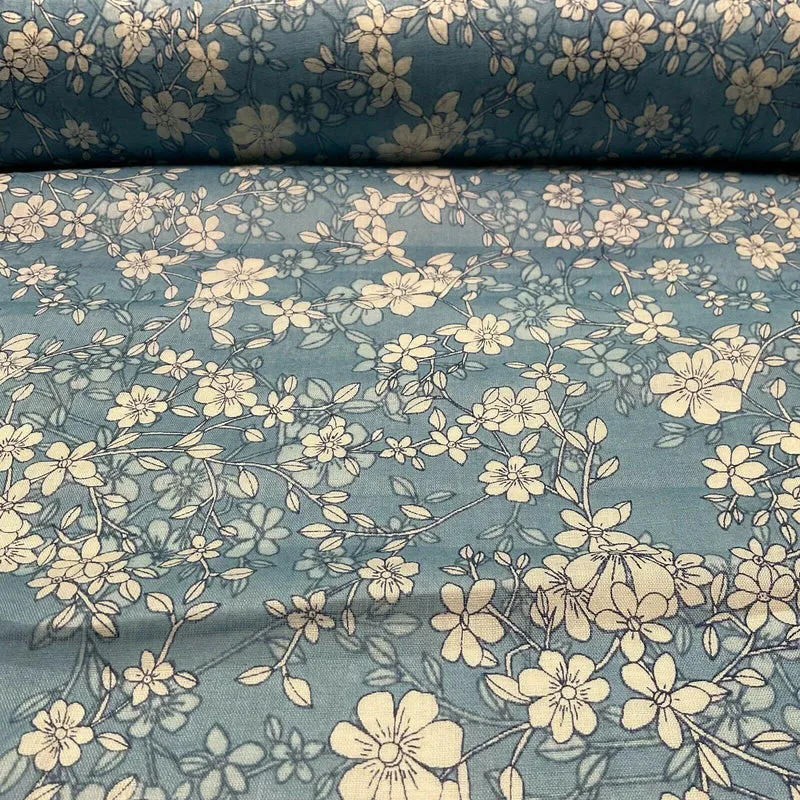 Cotton Voile Pastel Summer Floral Printed Dress fabric 111cm M1594