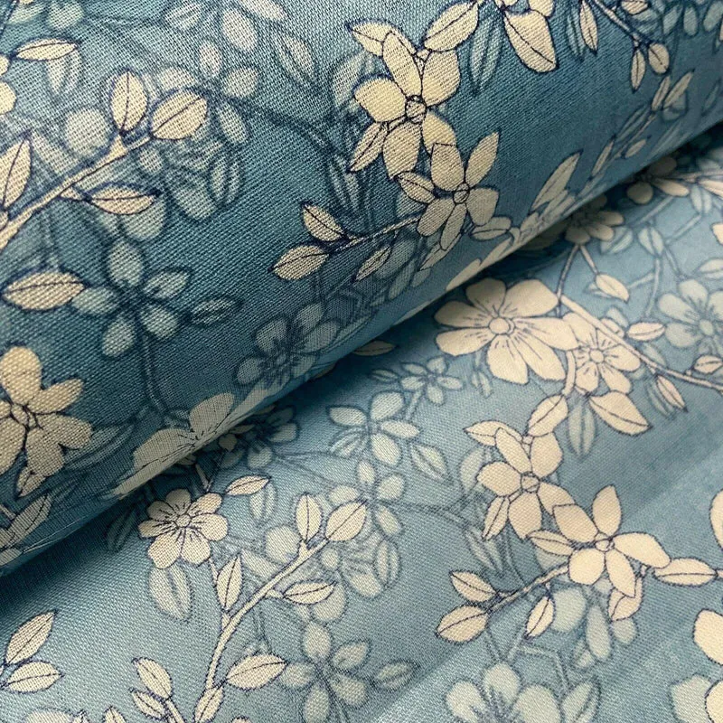 Cotton Voile Pastel Summer Floral Printed Dress fabric 111cm M1594