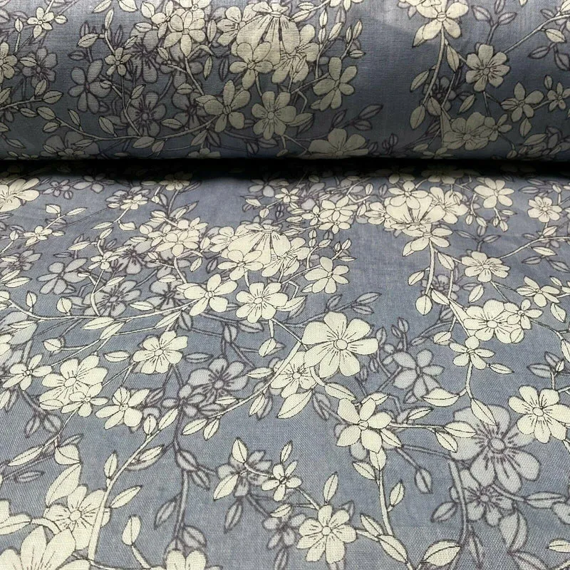 Cotton Voile Pastel Summer Floral Printed Dress fabric 111cm M1594
