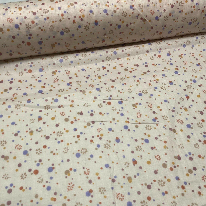 Cotton Lawn Summer small Floral dot Printed Dress fabric 111cm wide M1595