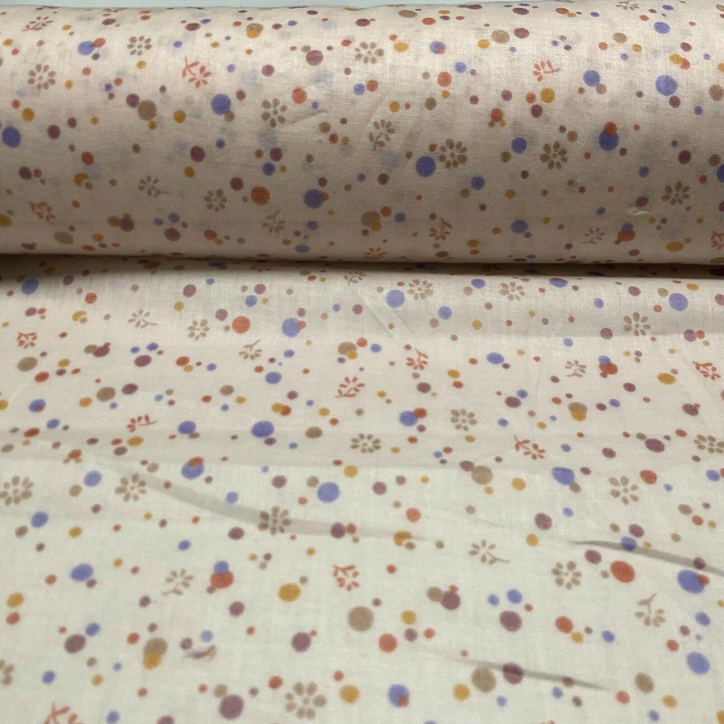 Cotton Lawn Summer small Floral dot Printed Dress fabric 111cm wide M1595