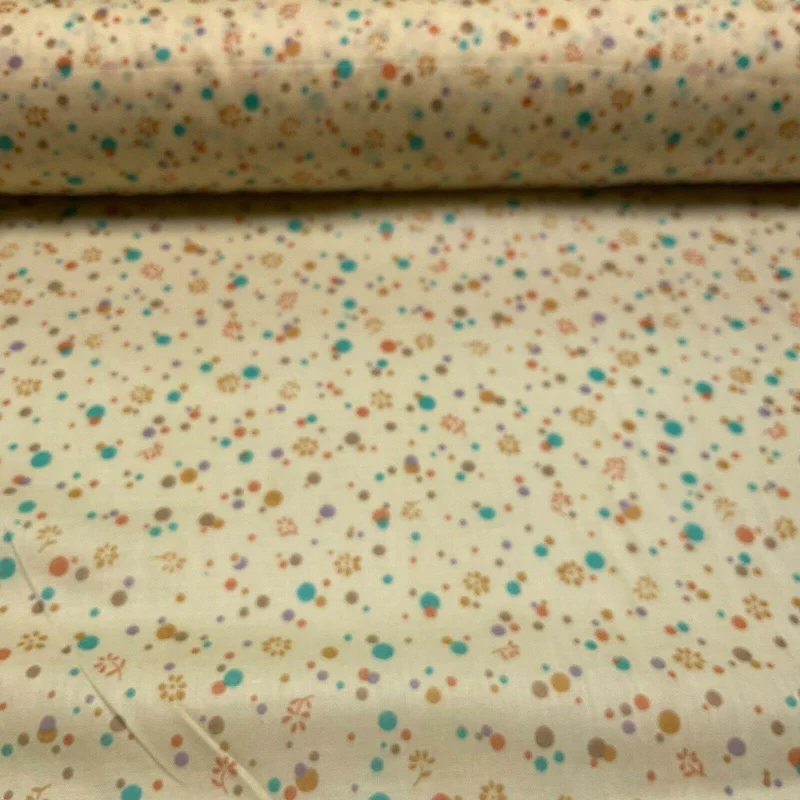 Cotton Lawn Summer small Floral dot Printed Dress fabric 111cm wide M1595