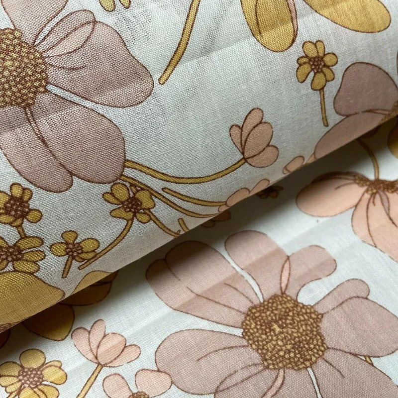 Cotton Voile Pastel Summer Floral Printed Dress fabric 111cm M1593