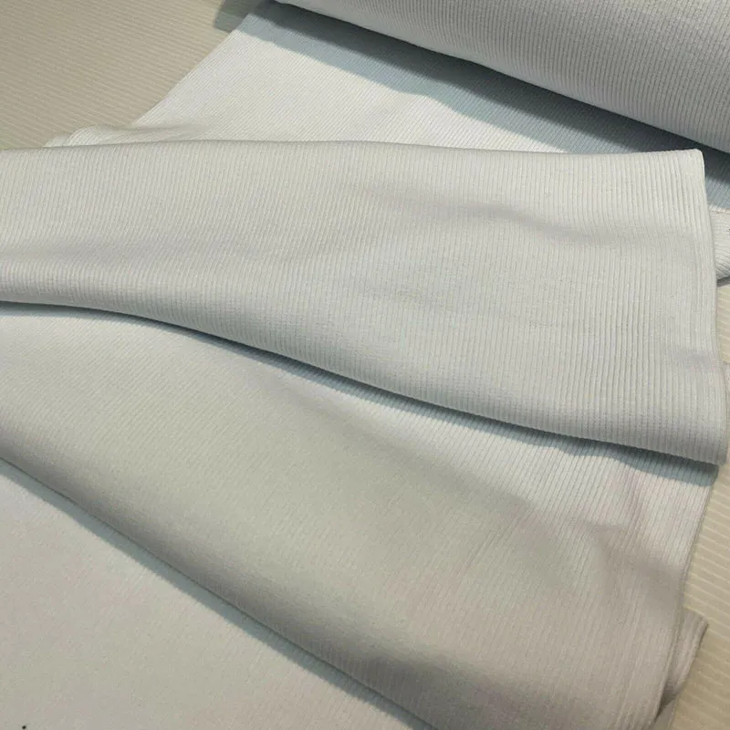 Plain Tubular Ribbing Stretch Jersey Fabric ideal for tops t-shirts 27cm M1588