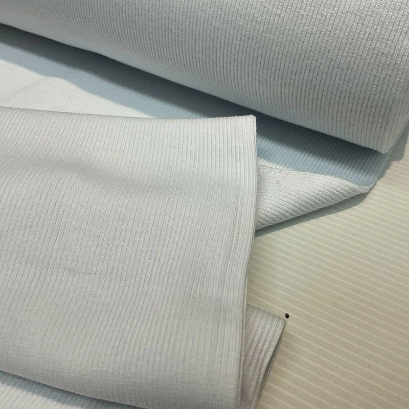 Plain Tubular Ribbing Stretch Jersey Fabric ideal for tops t-shirts 27cm M1588