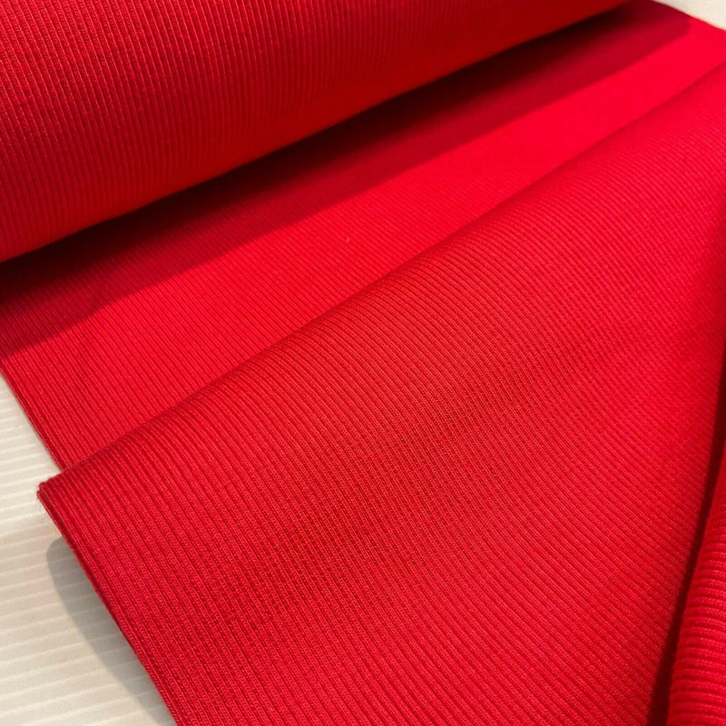 Plain Tubular Ribbing Stretch Jersey Fabric ideal for tops t-shirts 27cm M1588