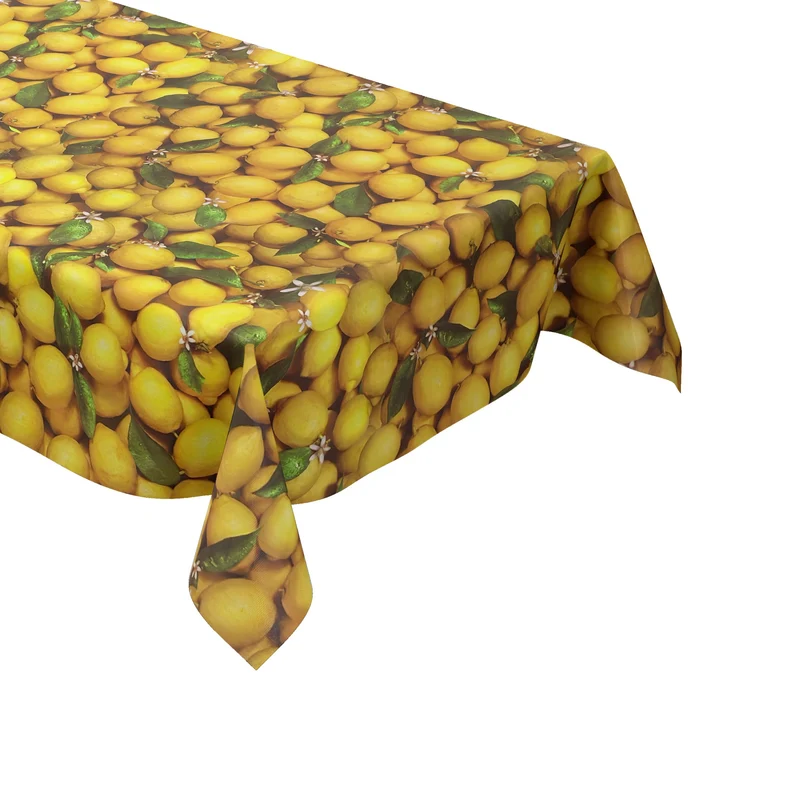 Wachstuch Tischdecke Z650 Zitronen mediterran eckig rund oval