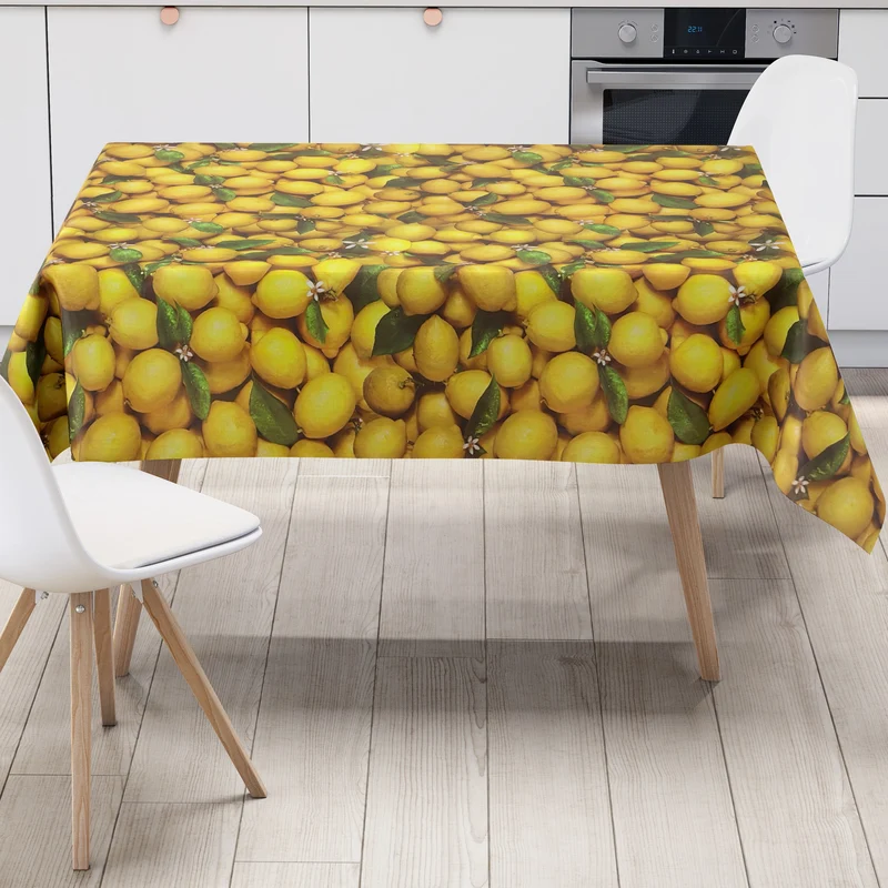 Wachstuch Tischdecke Z650 Zitronen mediterran eckig rund oval