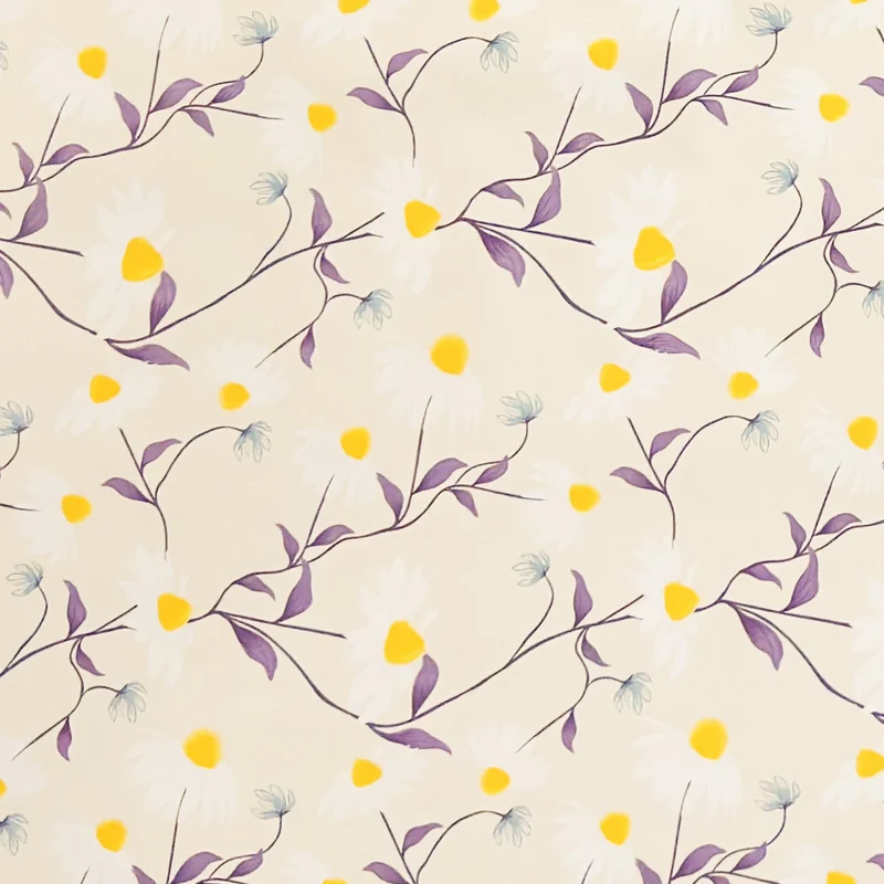 Wachstuch Tischdecke 01667-04 beige Margeriten Blumen Frühjahr eckig rund oval