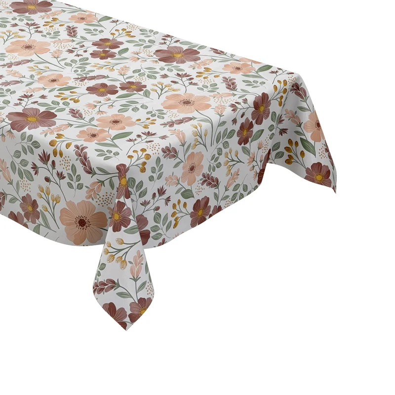 Wachstuch Tischdecke B5079-01 Wildblumen Vintage Blüten eckig rund oval