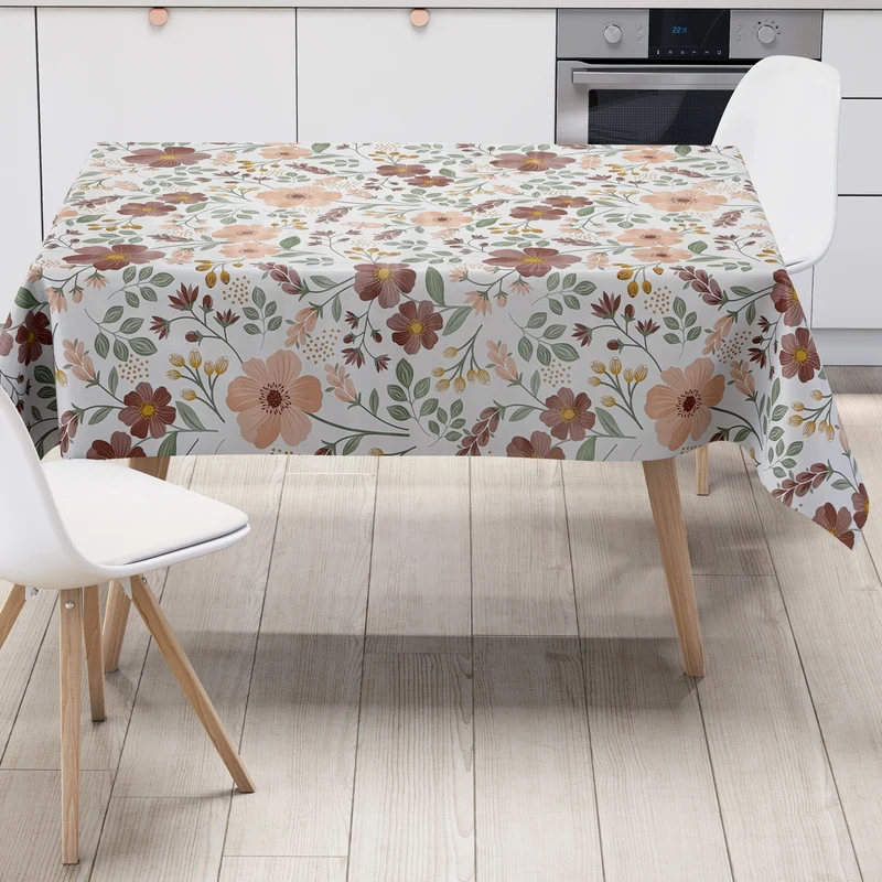 Wachstuch Tischdecke B5079-01 Wildblumen Vintage Blüten eckig rund oval