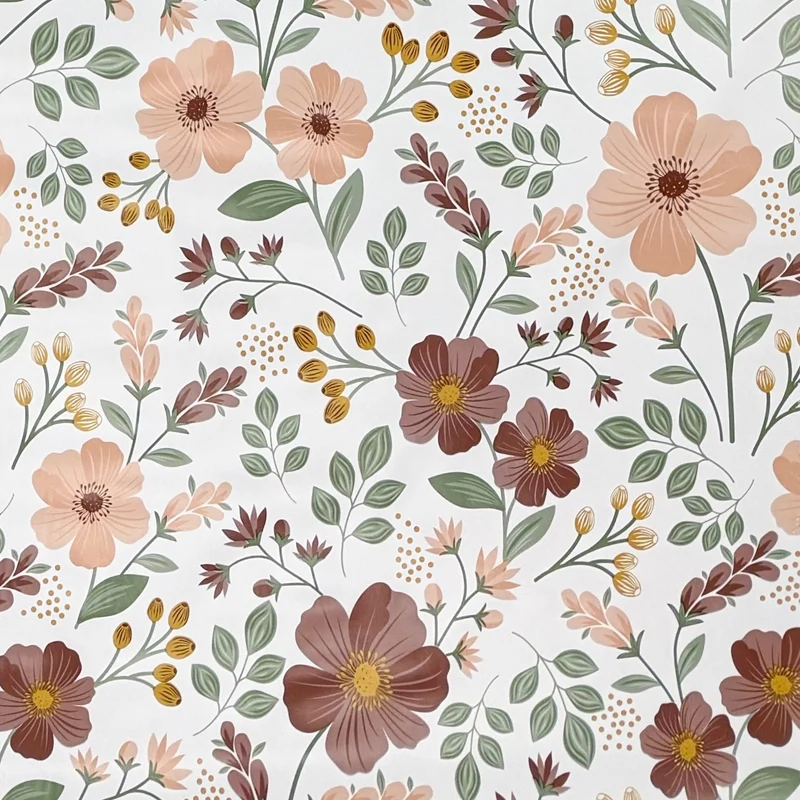 Wachstuch Tischdecke B5079-01 Wildblumen Vintage Blüten eckig rund oval