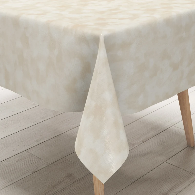 Wachstuch Tischdecke K150079 beige cremefarben marmoriert Marmoroptik eckig rund oval