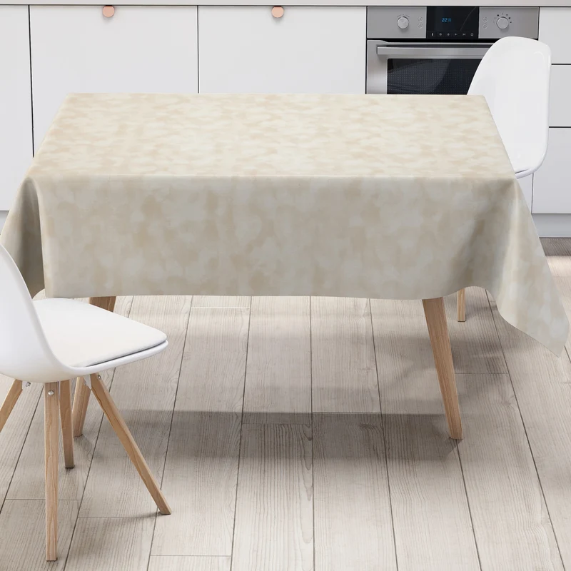Wachstuch Tischdecke K150079 beige cremefarben marmoriert Marmoroptik eckig rund oval