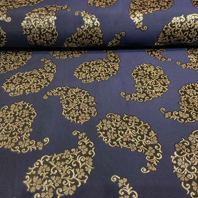 Paisley Brocade Wedding Banarsi Fabric 147 cm M1598