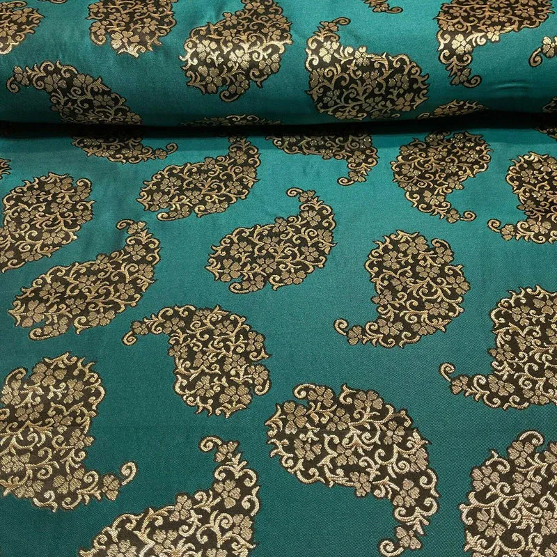 Paisley Brocade Wedding Banarsi Fabric 147 cm M1598